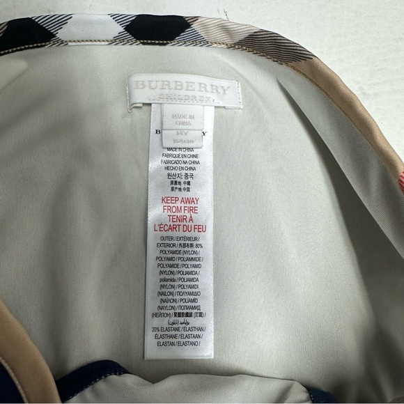 Burberry Navy Bikini Bottom with Patterned Waistband size 14Y NWOT - Picture 5 of 7